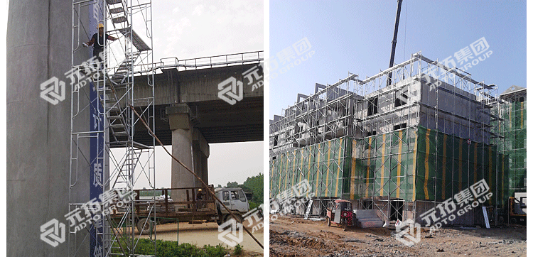 出口型門(mén)式腳手架專用斜拉桿工程案例